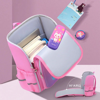 Girls Cartoon Heart School Backpack