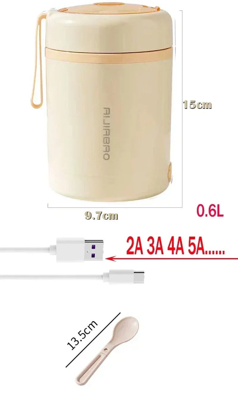 USB Electric Heated Lunch Box – 600ml