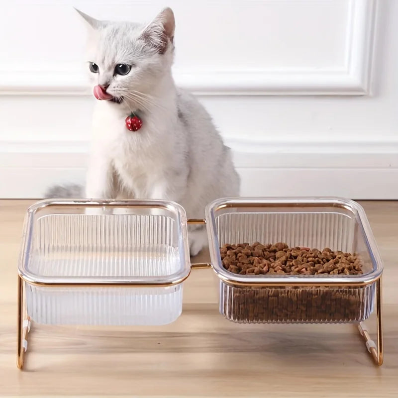 Elevated Non-Slip Pet Feeding Bowl for Cats & Small Dogs