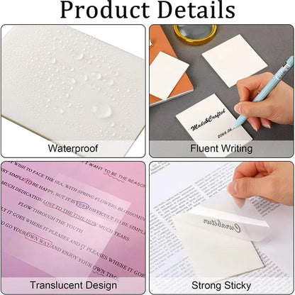 Transparent Waterproof Sticky Notes