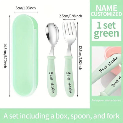 Personalized Kids Cutlery Set with Custom Name