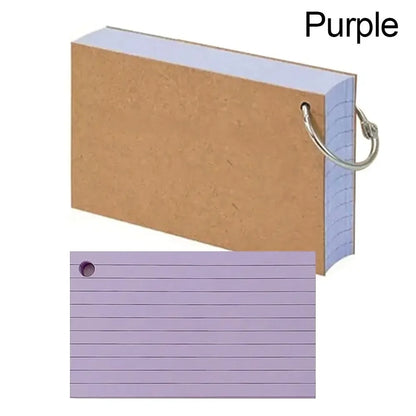 Loose-Leaf Binder Flash Cards Memo Book – 3 × 50 Sheets