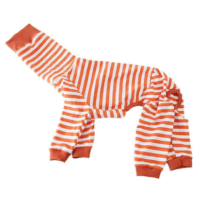 Striped Cotton Dog Pajamas for Italian Greyhounds & Whippets