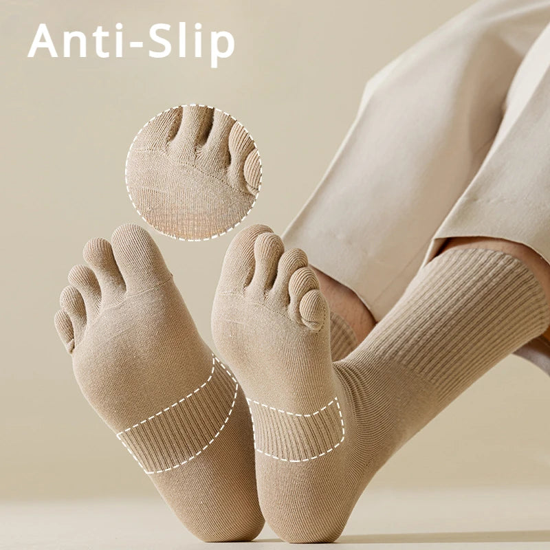 Men’s Cotton Toe Socks 6 Pairs
