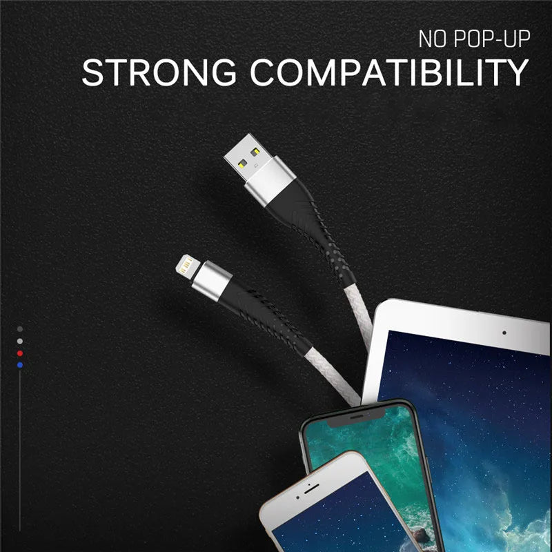USB-A to Lightning Braided Fast Charging Cable