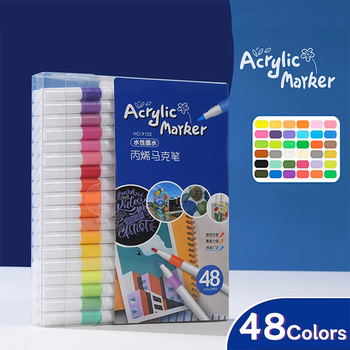 24-80 Colors Art Oily Marker Pen Set