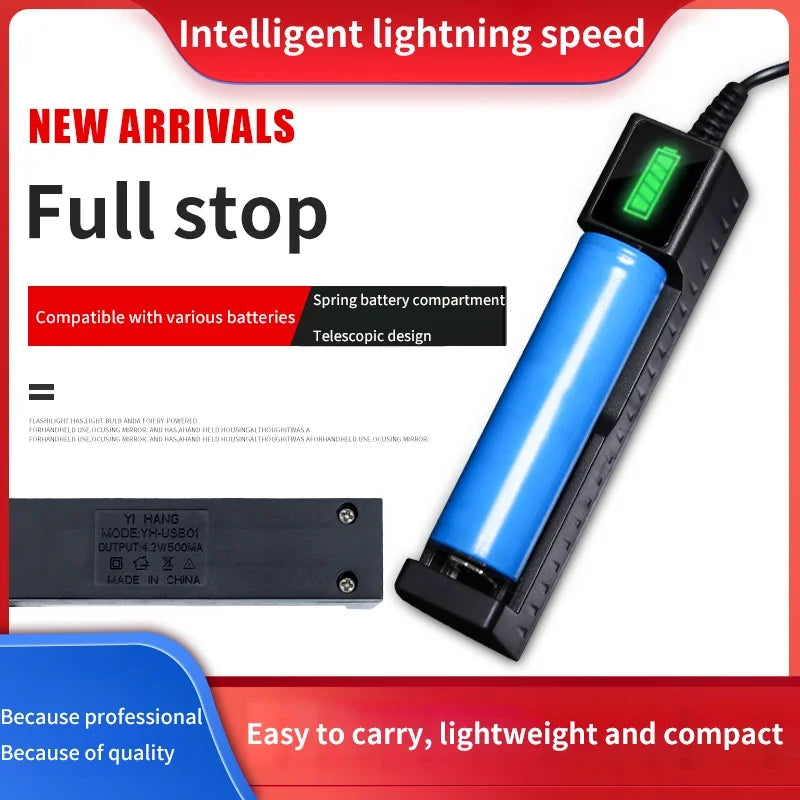 USB Charger for Rechargeable Lithium-Ion Batteries