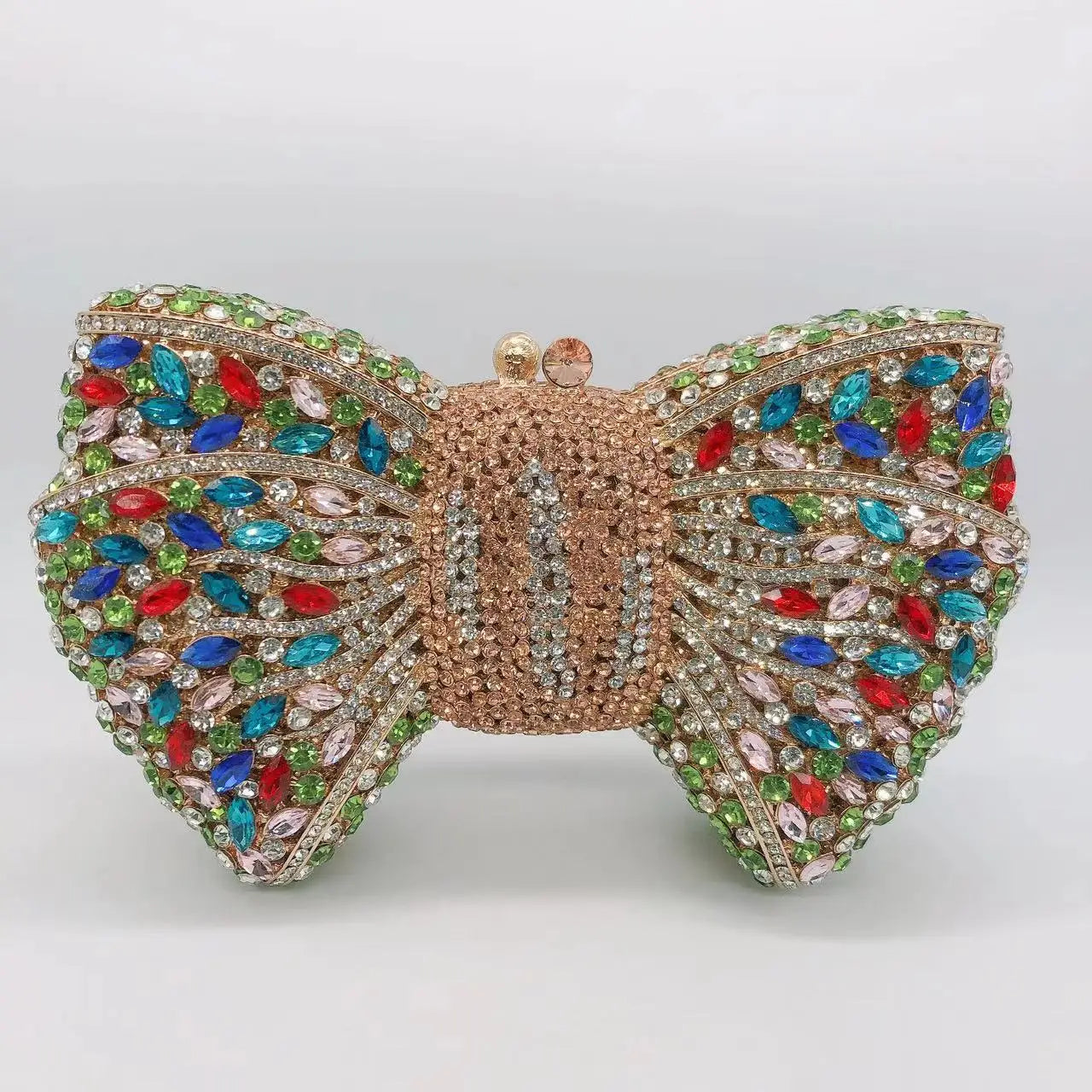 Rhinestone Bow Evening Clutch