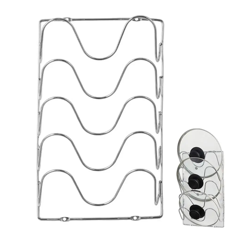 Wall Mounted Pot Lid Organizer Rack