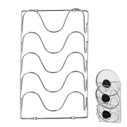 Wall Mounted Pot Lid Organizer Rack