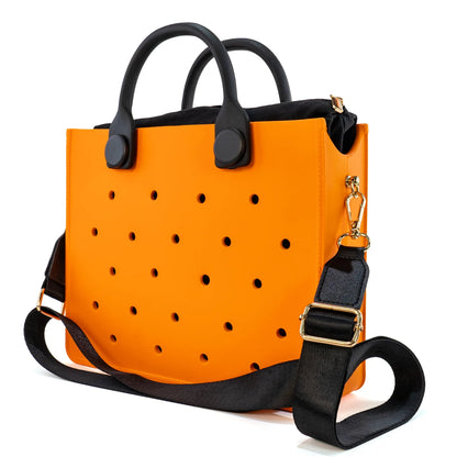 Waterproof EVA Tote Bag with Charm Holes