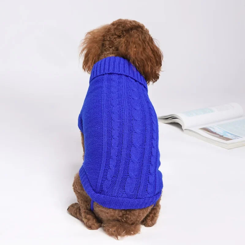 White Knit Sweater Jumpsuit for Small Dogs