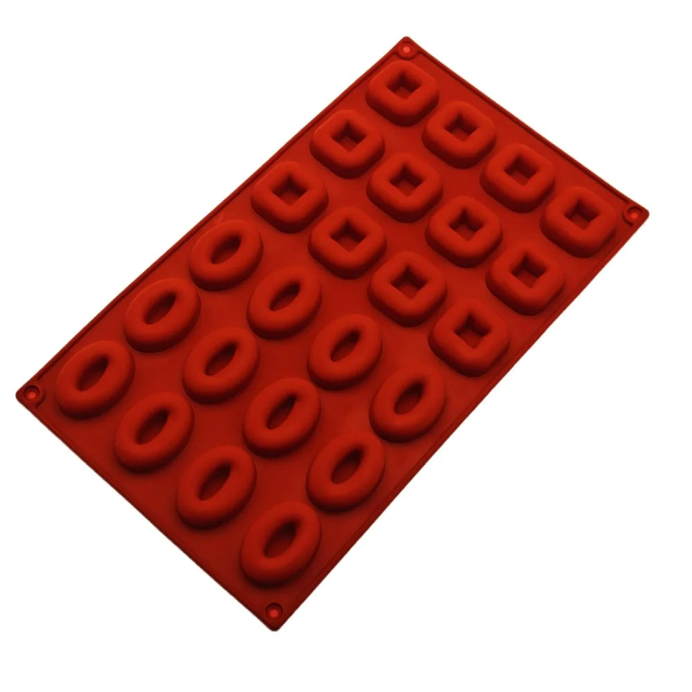 28 Hole Oval Silicone Cake Mold