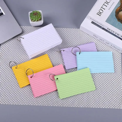 Loose-Leaf Binder Flash Cards Memo Book – 3 × 50 Sheets