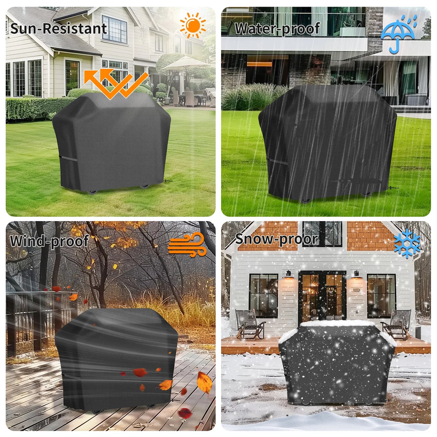 Waterproof Heavy-Duty BBQ Grill Cover – UV & Weather Resistant