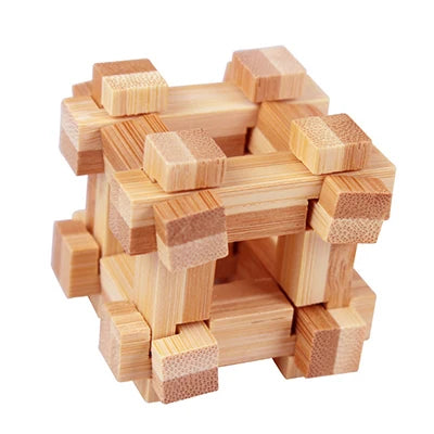 Wooden Kong Ming & Lu Ban Lock 3D Brain Teaser Puzzle