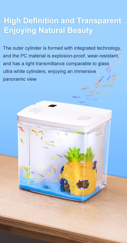 Mini USB Self-Filtering Aquarium with LED Light