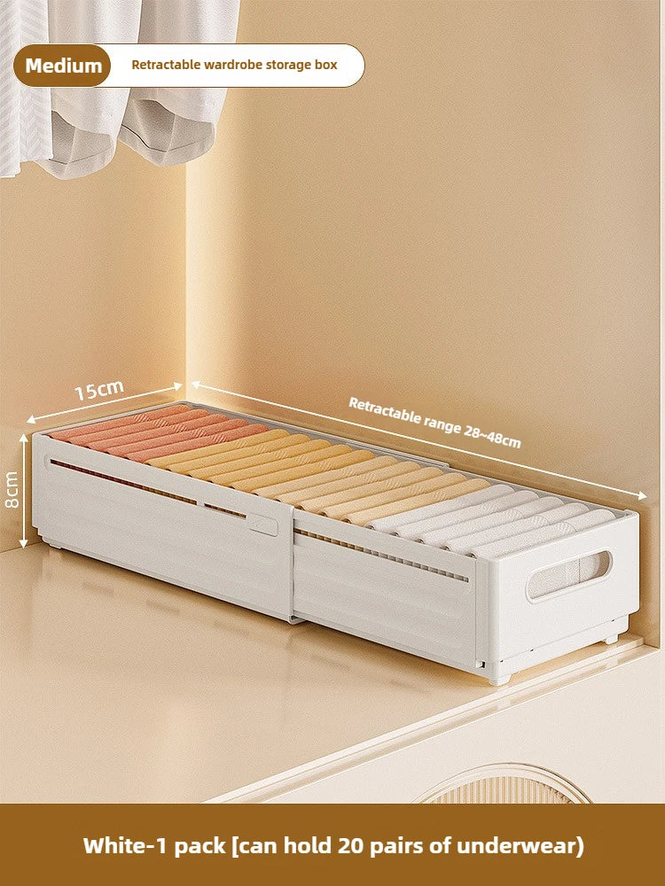 Adjustable Foldable Clothes Storage Organizer Box