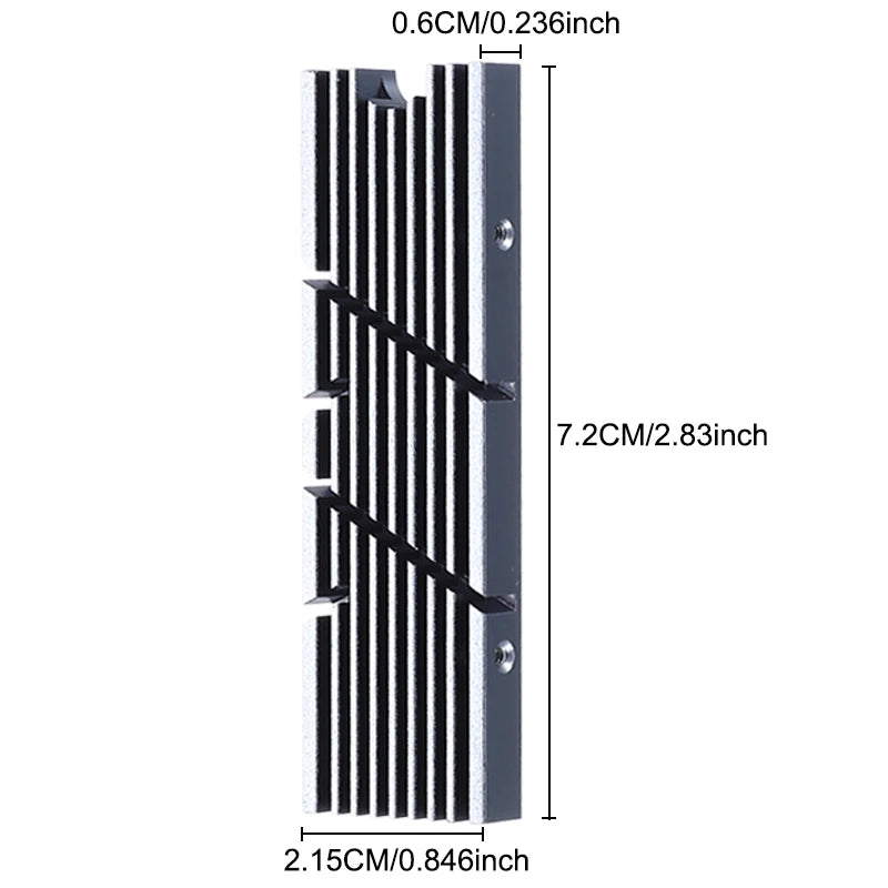 Aluminum M.2 SSD Cooler for NVMe NGFF 2280 SSDs – Thermal Cooling Heatsink