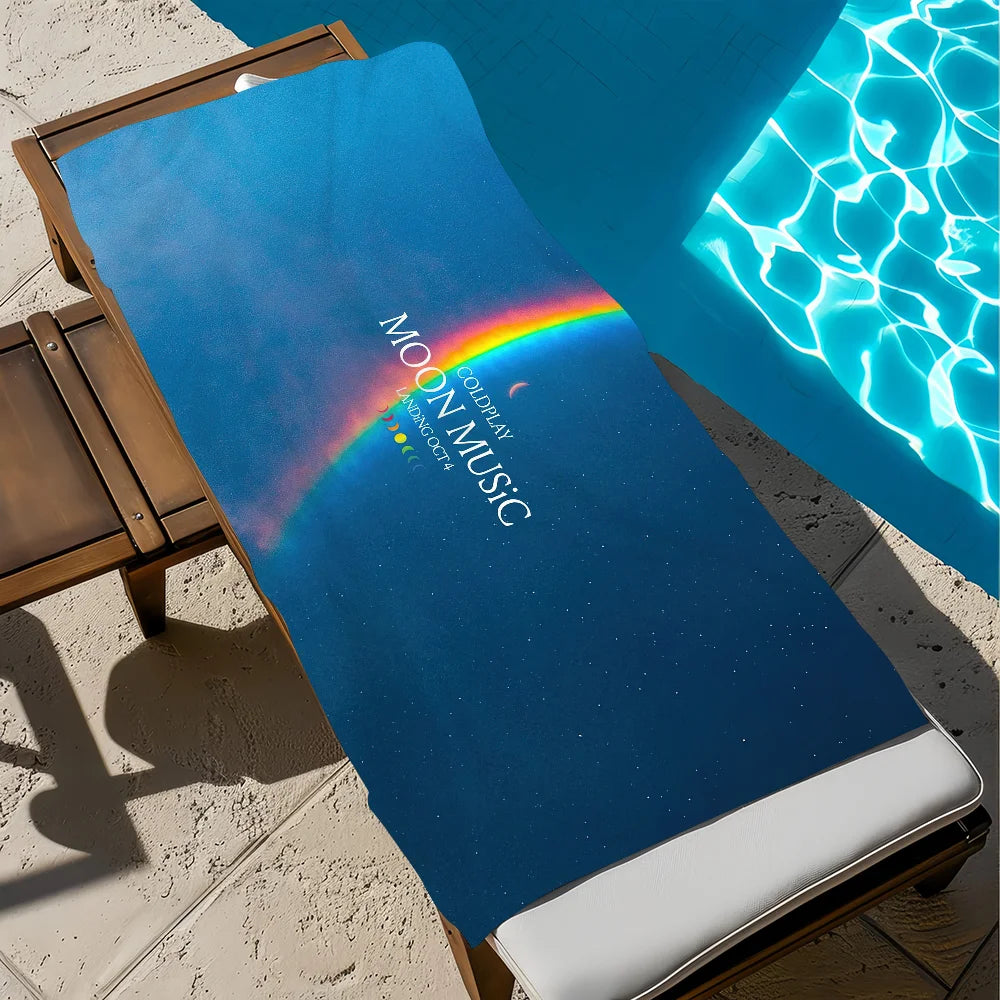Moon Music Inspired Quick-Dry Beach Towel