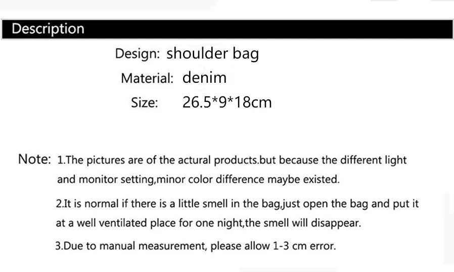 Denim Star Patch Hobo Shoulder Bag