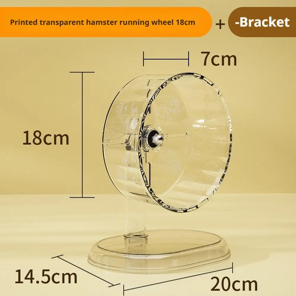 Silent Transparent Hamster Running Wheel Toy