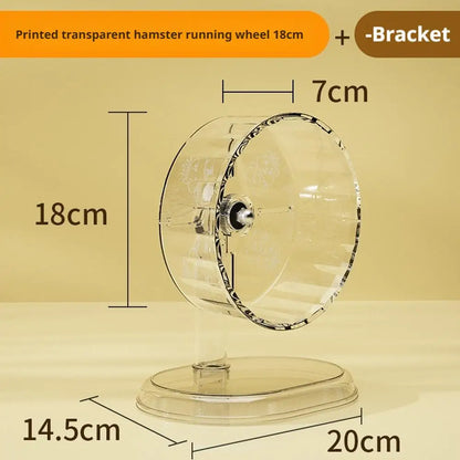 Silent Transparent Hamster Running Wheel Toy
