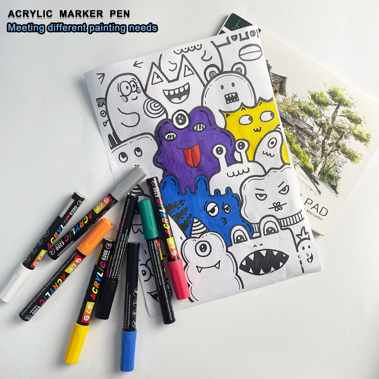 Acrylic Paint Marker Set – Waterproof Multi-Surface Art Pens