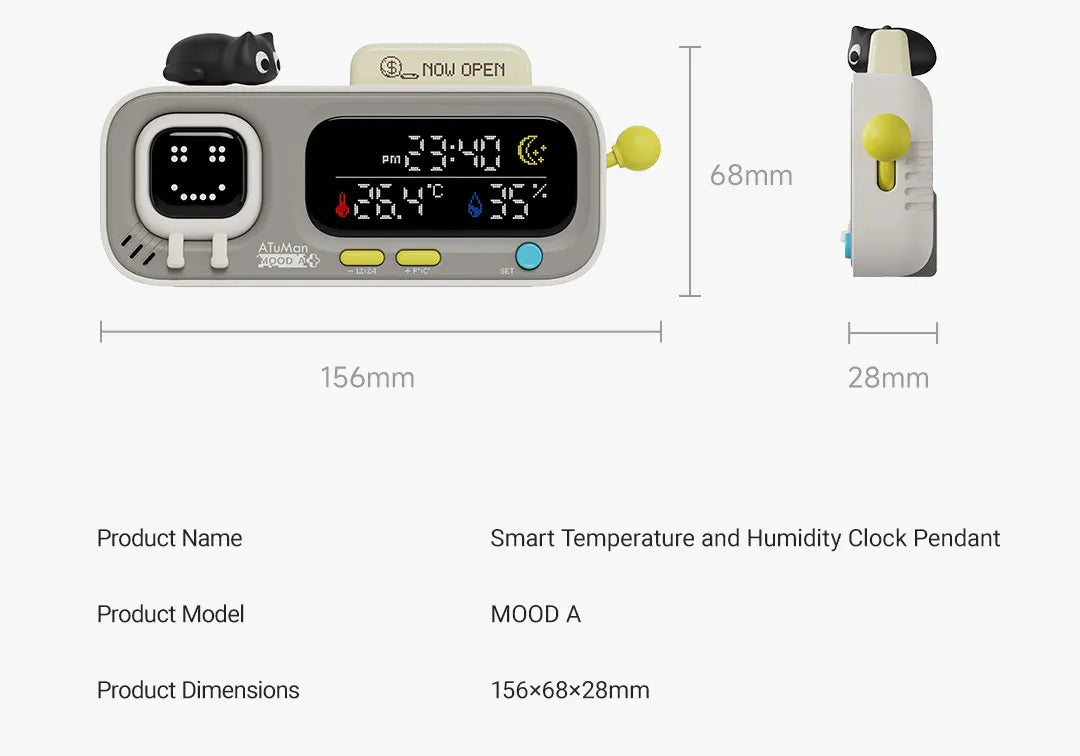 Smart Temperature & Humidity Desk Clock