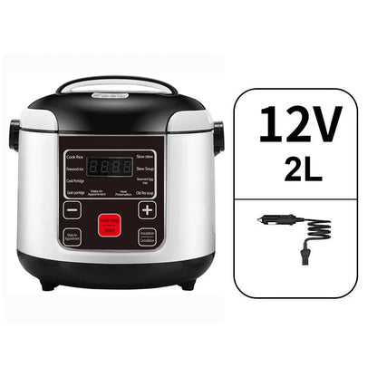 Portable Electric Rice Cooker 2L for Cars, Trucks & Travel