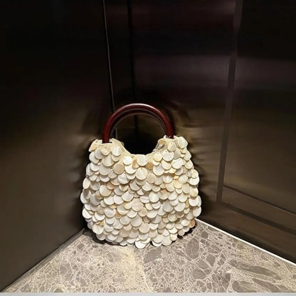 Handmade Seashell Beaded Bag