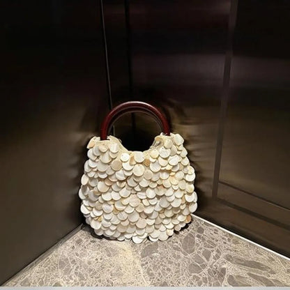 Handmade Seashell Beaded Bag