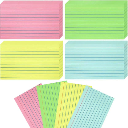 Colorful Index Flash Cards for Studying & Memorization
