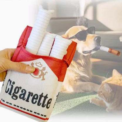 Interactive Plush Cigarette Dog Toy