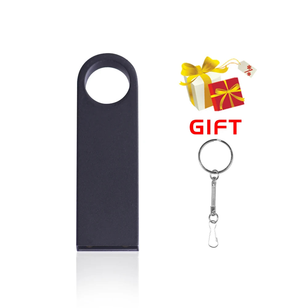 Waterproof Metal USB 2.0 Flash Drive with Keychain