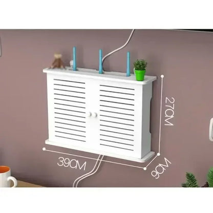 Wall Mounted WiFi Router & Cable Organizer Shelf