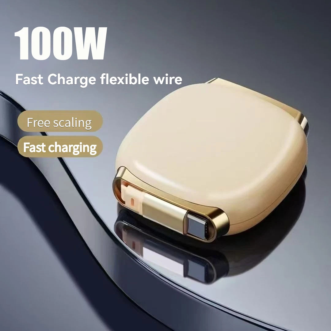 100W 6A Retractable USB-C Fast Charging Cable