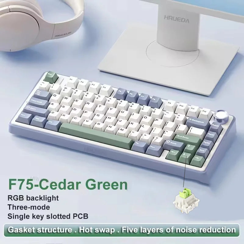 AULA F75 Tri-Mode Mechanical Gaming Keyboard