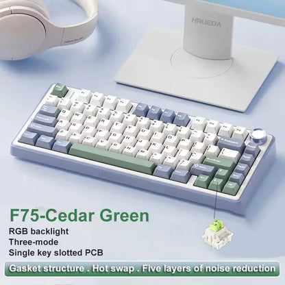AULA F75 Tri-Mode Mechanical Gaming Keyboard