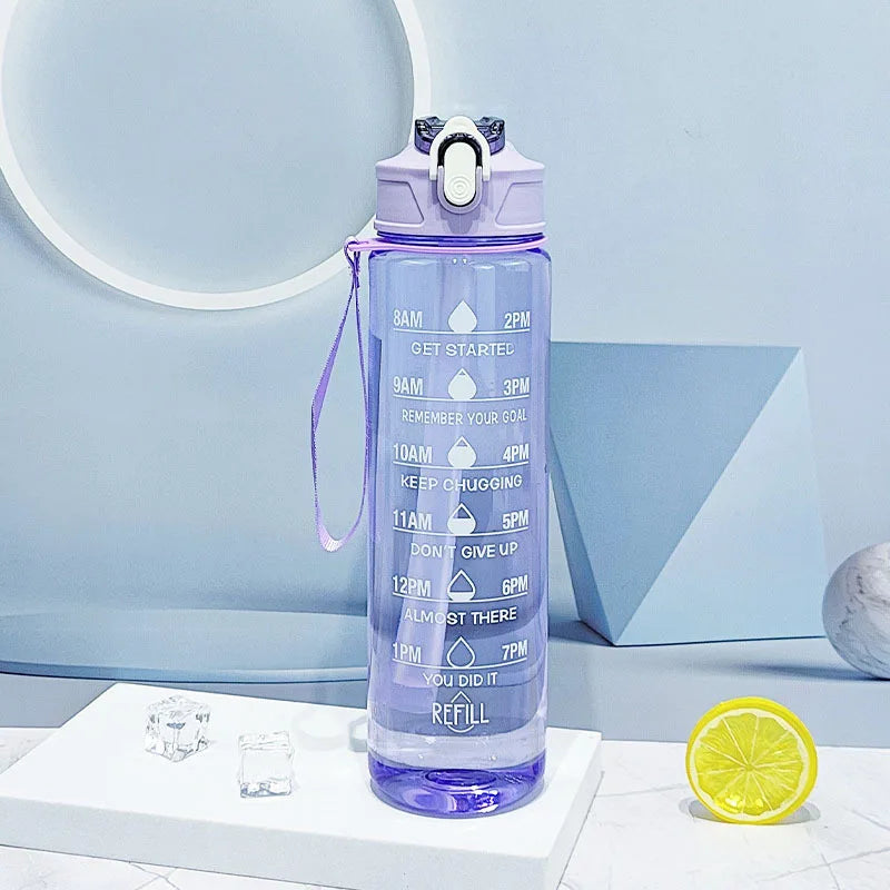 Sports Water Bottle with Time Marker