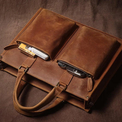 Genuine Leather Executive Briefcase