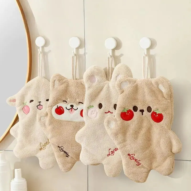 Double Layer Cartoon Hanging Hand Towel