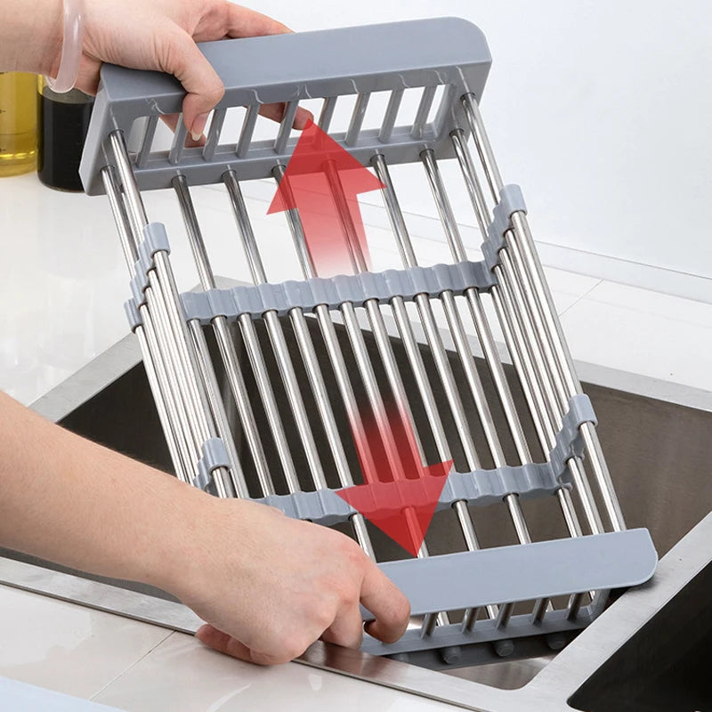 Expandable Stainless Steel Sink Colander Basket
