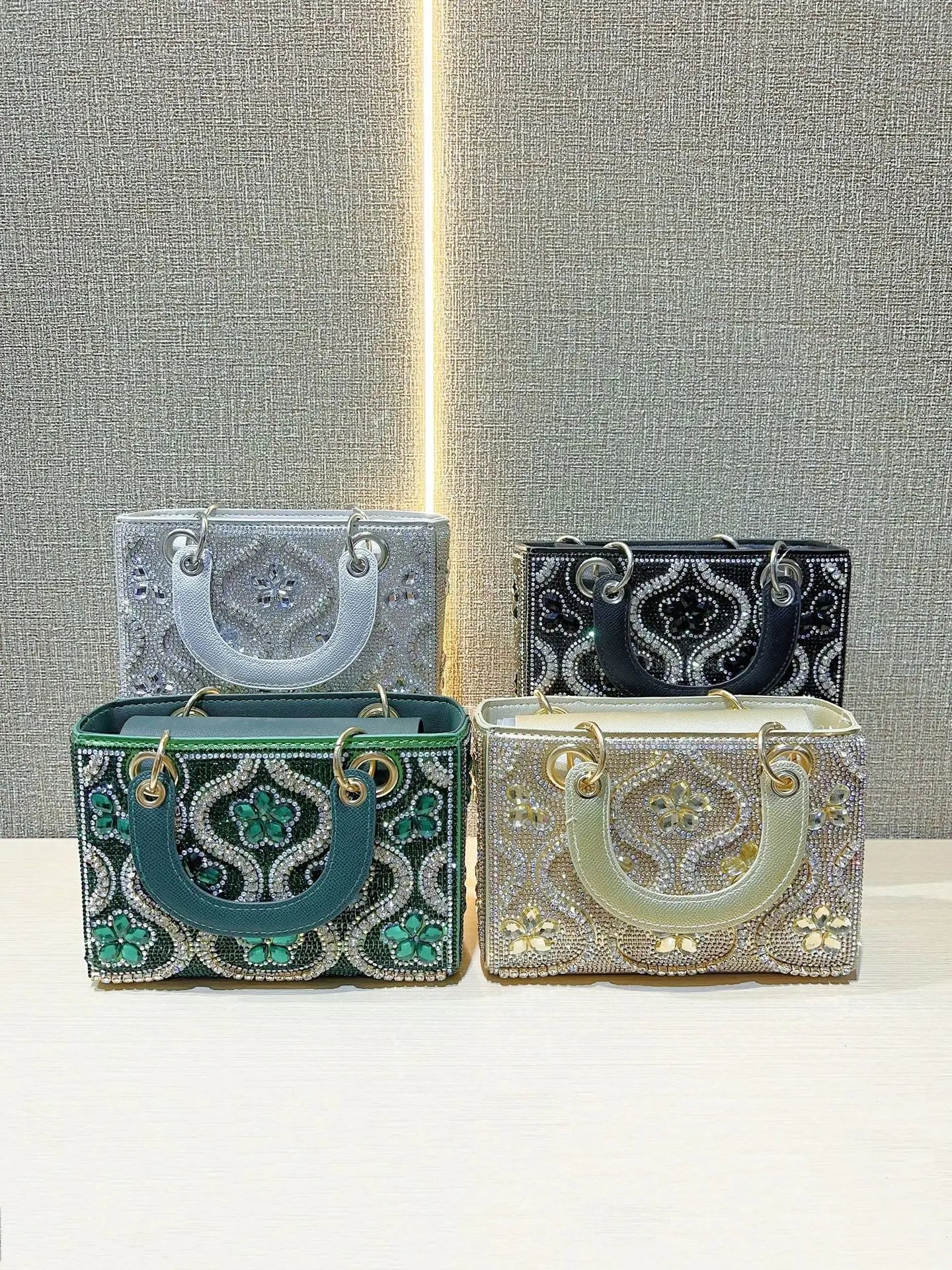 Rhinestone Box Crossbody Bag