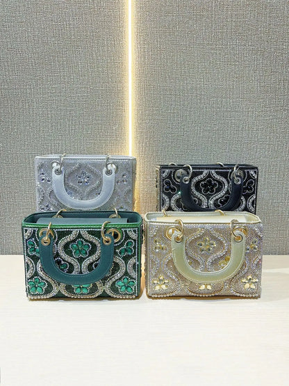 Rhinestone Box Crossbody Bag