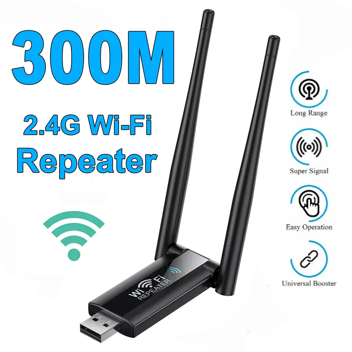 Wireless 300Mbps USB WiFi Range Extender