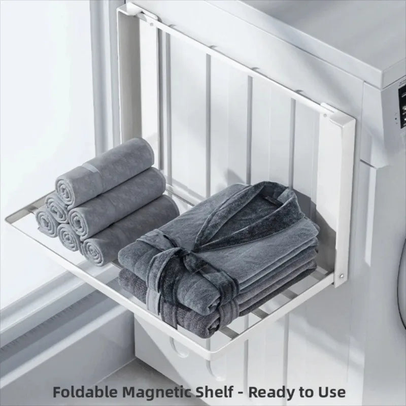 Magnetic Folding Washing Machine Side Shelf