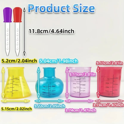 4 Colored Measuring Cups For Science Experiments
