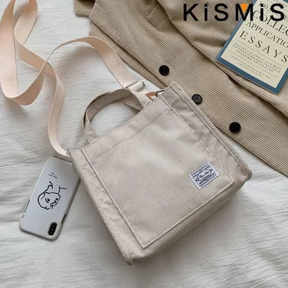 Corduroy Square Shoulder Bag