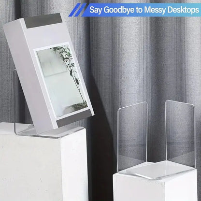 Clear Acrylic Bookends Set